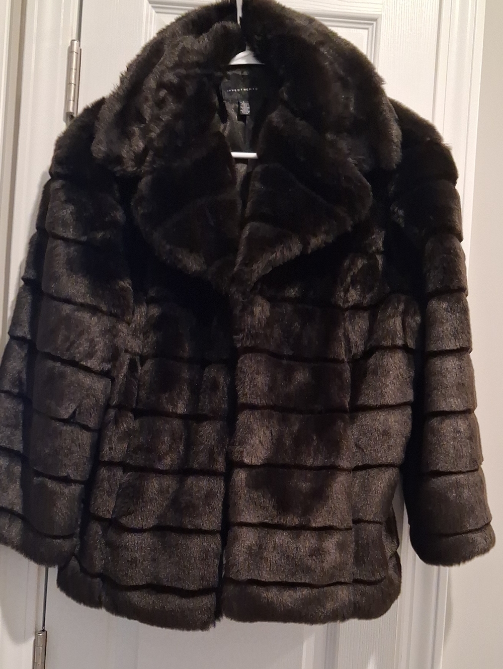 Investments Women's Dark Brown Plush Teddy Jacket